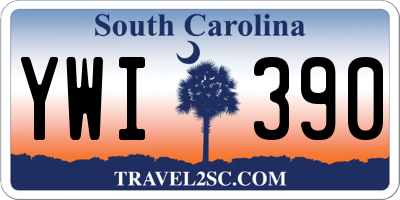 SC license plate YWI390