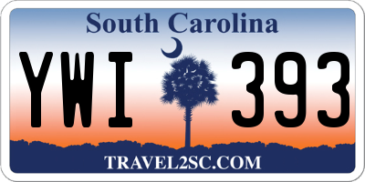 SC license plate YWI393