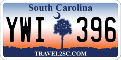 SC license plate YWI396