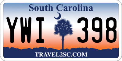 SC license plate YWI398