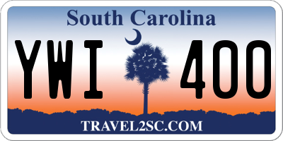 SC license plate YWI400