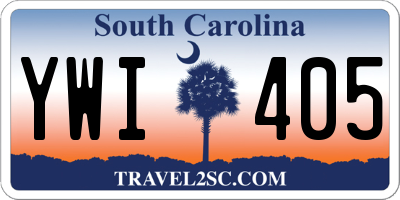 SC license plate YWI405