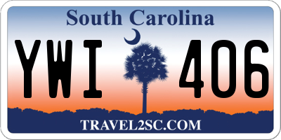SC license plate YWI406