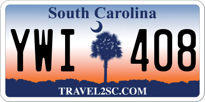 SC license plate YWI408