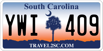 SC license plate YWI409