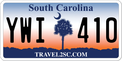 SC license plate YWI410