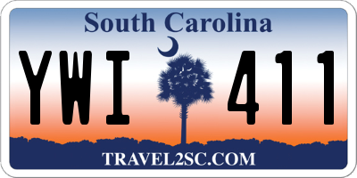 SC license plate YWI411