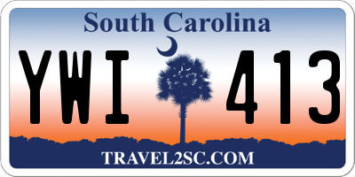 SC license plate YWI413