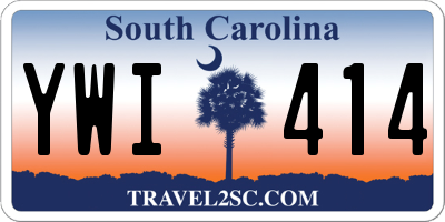 SC license plate YWI414