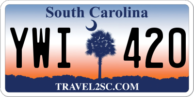 SC license plate YWI420