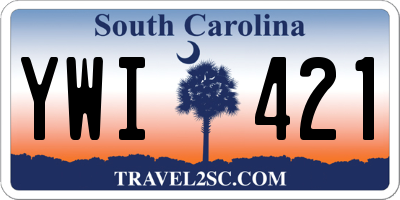 SC license plate YWI421