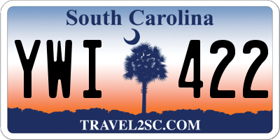 SC license plate YWI422