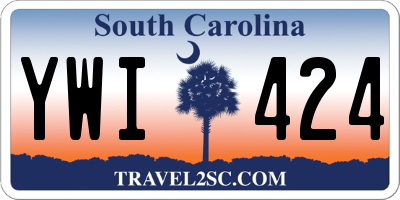 SC license plate YWI424