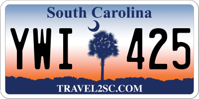 SC license plate YWI425