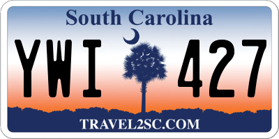 SC license plate YWI427