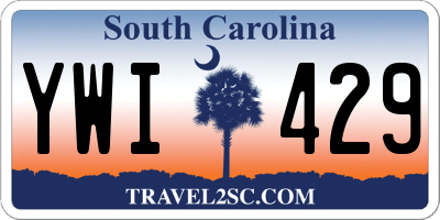 SC license plate YWI429
