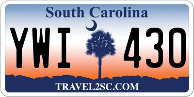 SC license plate YWI430