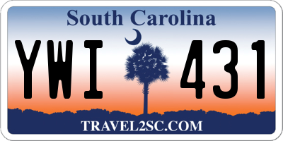 SC license plate YWI431