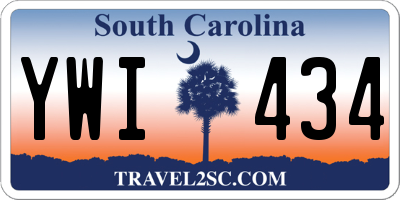 SC license plate YWI434