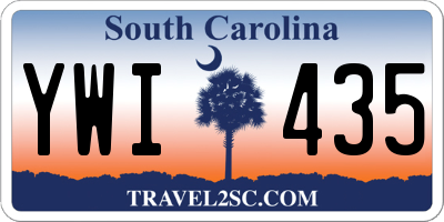 SC license plate YWI435