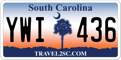 SC license plate YWI436