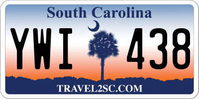 SC license plate YWI438