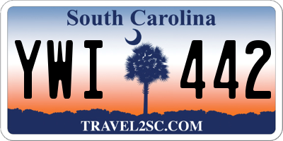 SC license plate YWI442