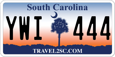 SC license plate YWI444