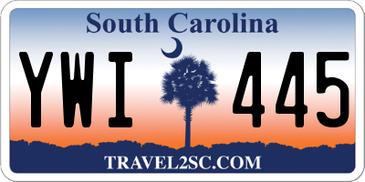 SC license plate YWI445