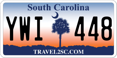 SC license plate YWI448