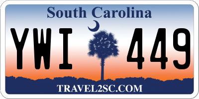 SC license plate YWI449