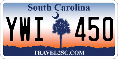 SC license plate YWI450