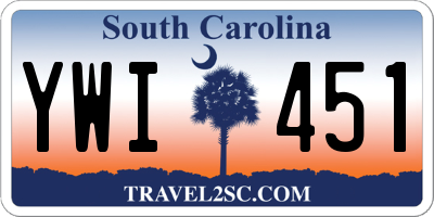 SC license plate YWI451