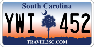 SC license plate YWI452