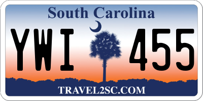 SC license plate YWI455