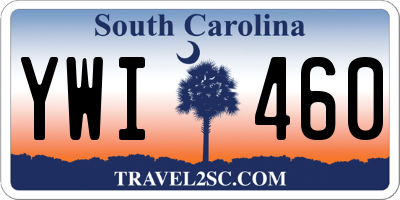 SC license plate YWI460