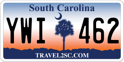 SC license plate YWI462