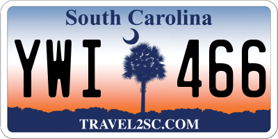 SC license plate YWI466