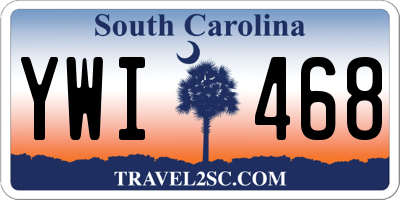 SC license plate YWI468