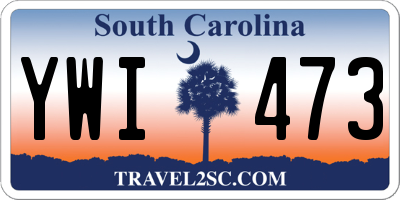 SC license plate YWI473