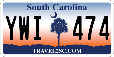 SC license plate YWI474