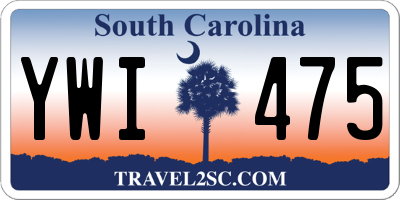 SC license plate YWI475