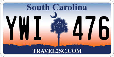 SC license plate YWI476