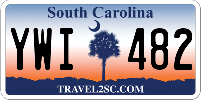 SC license plate YWI482