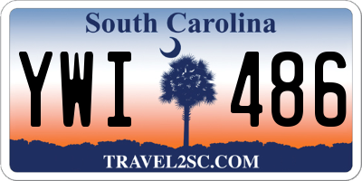 SC license plate YWI486