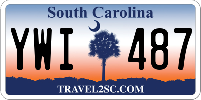 SC license plate YWI487