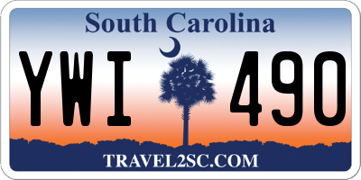SC license plate YWI490