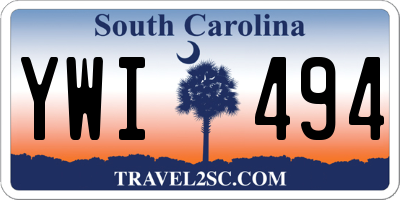 SC license plate YWI494