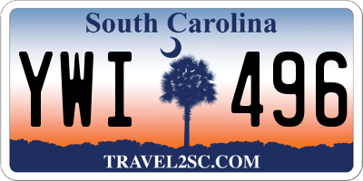 SC license plate YWI496