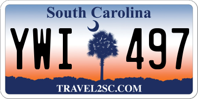 SC license plate YWI497